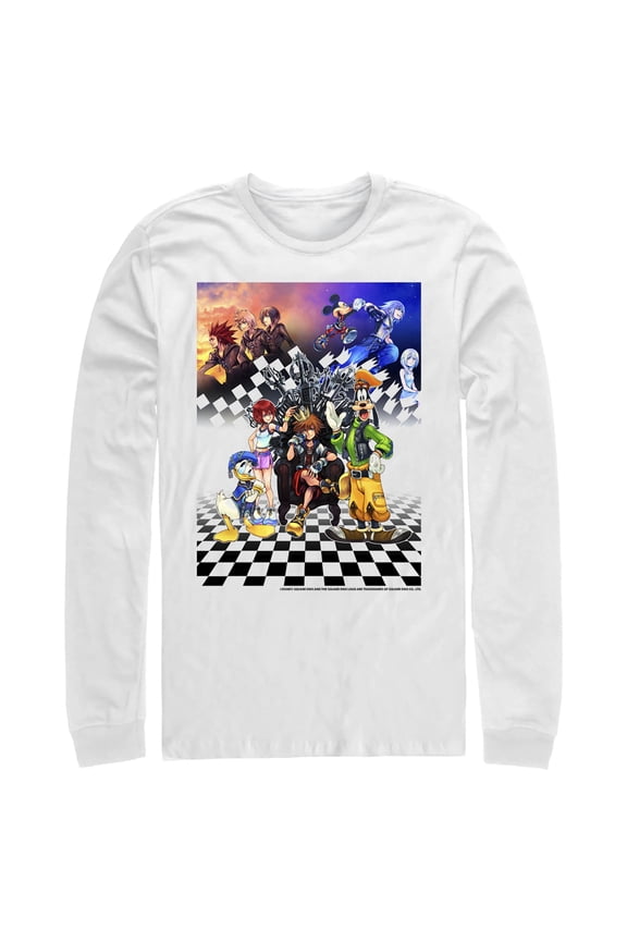 Men's Kingdom Hearts 1.5 Box Art Long Sleeve Shirt White Medium