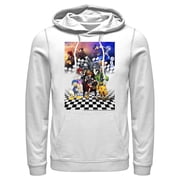 Mens Kingdom Hearts 1.5 Box Art Pull Over Hoodie White Large