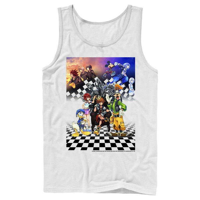 Men’s Kingdom Hearts 1.5 Box Art Tank Top White 2X Large - Walmart.com