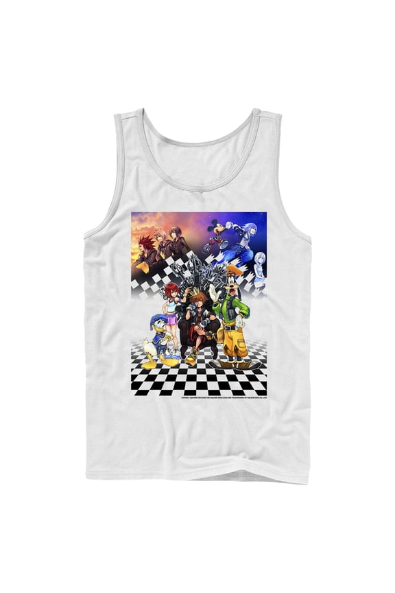 Men's Kingdom Hearts 1.5 Box Art  Tank Top White X Large