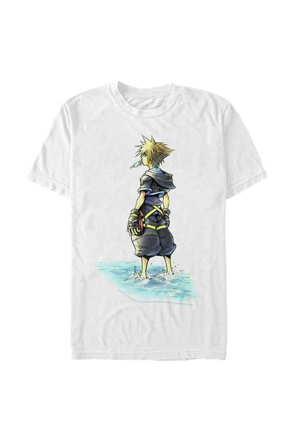 Men's Kingdom Hearts 1 Beach Sora Graphic Tee White Large