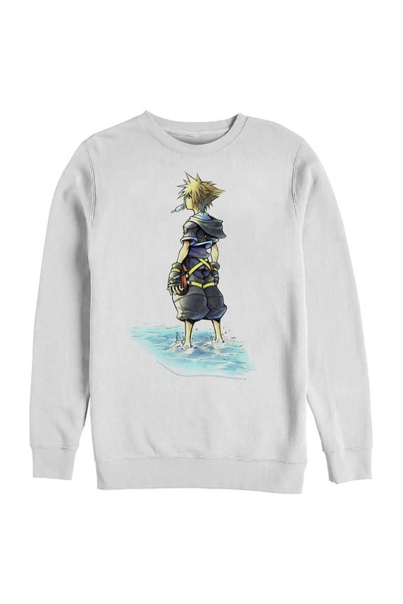 Men's Kingdom Hearts 1 Beach Sora Sweatshirt White Large