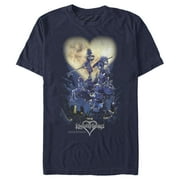 Men's Kingdom Hearts 1 Box Art Graphic Tee Navy Blue 2X Large