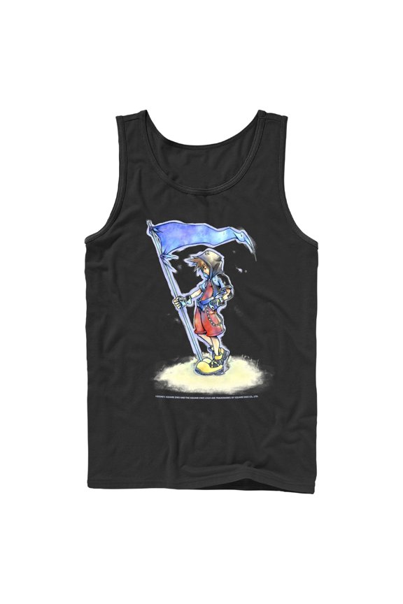 Men's Kingdom Hearts 1 Flags of the Kingdom Tank Top Black Large