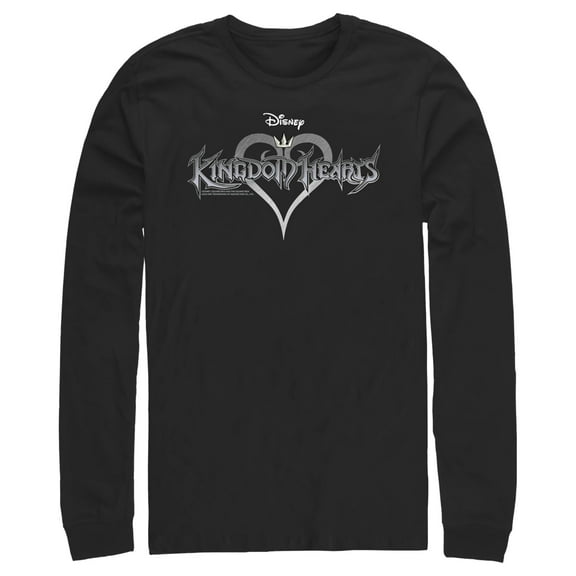 Men's Kingdom Hearts 1 Game Logo Long Sleeve Shirt Black X Large