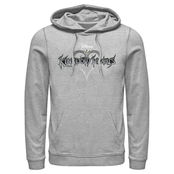 Men's Kingdom Hearts 1 Game Logo  Pull Over Hoodie Athletic Heather Large