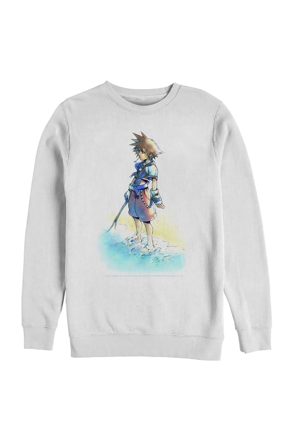 Men's Kingdom Hearts 1 Hero by the Shore Sweatshirt White 3X Large