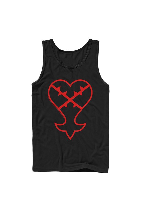 Men's Kingdom Hearts 1 Inverted Evil Symbol Tank Top Black Small