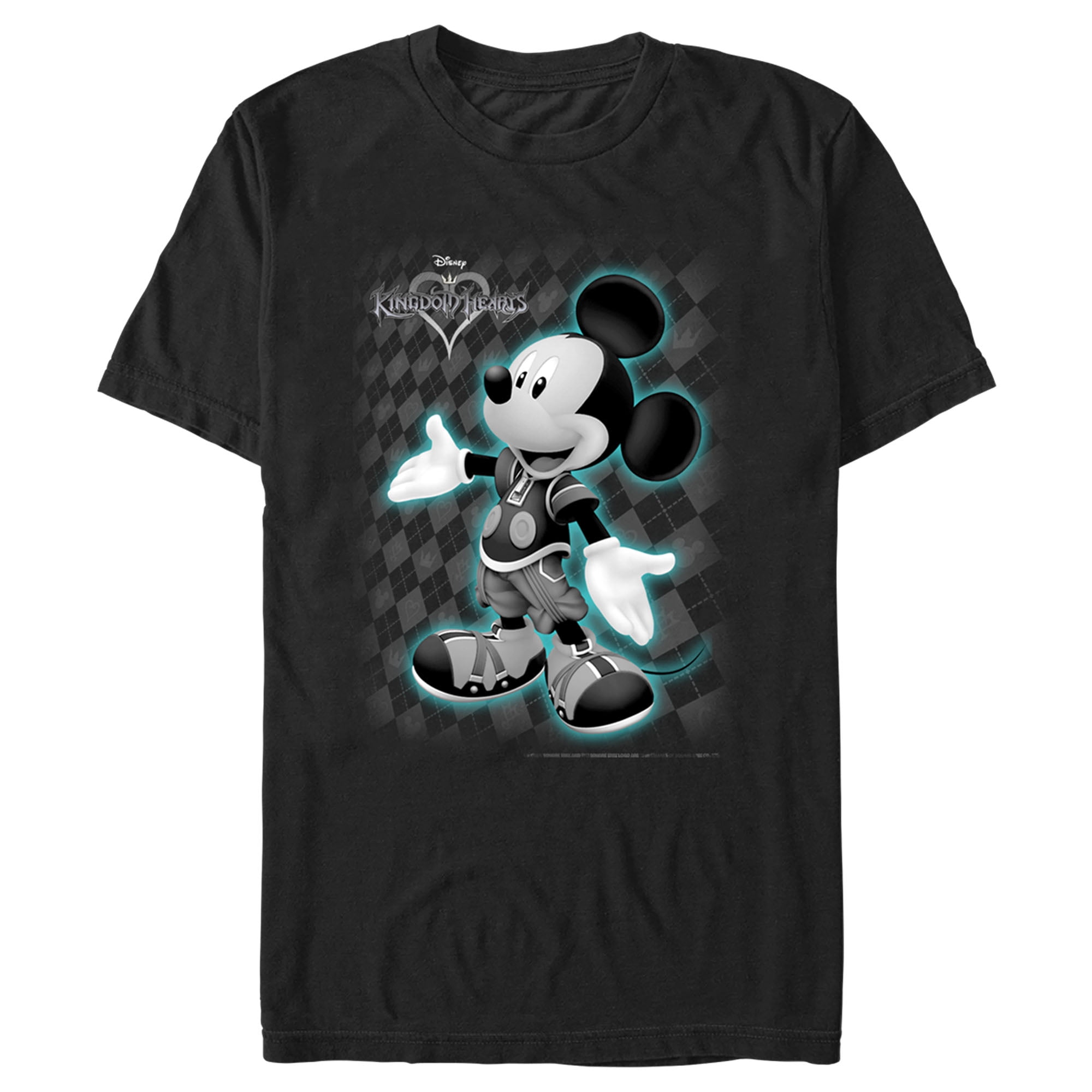 トップス Disney KINGDOM HEARTS King Mickey Tee XL Men's Kingdom Hearts 1 King Mickey Graphic Tee Black Large