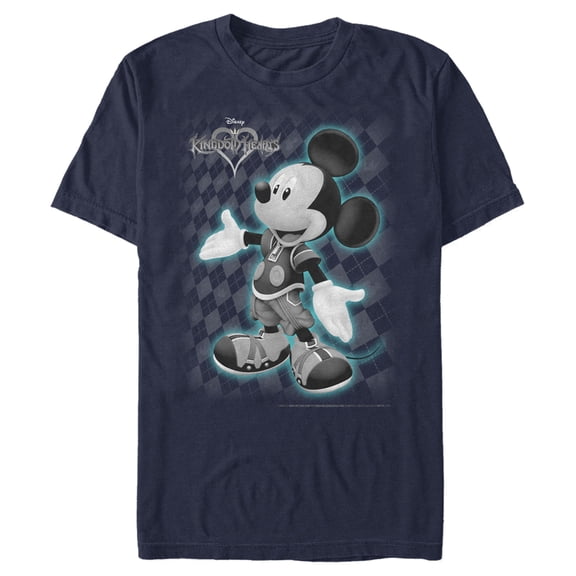 Men's Kingdom Hearts 1 King Mickey Graphic Tee Navy Blue Large