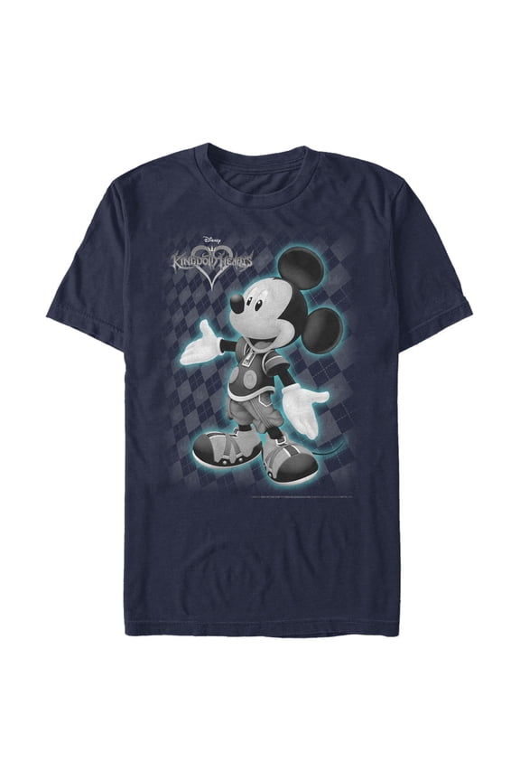 Men's Kingdom Hearts 1 King Mickey Graphic Tee Navy Blue Large