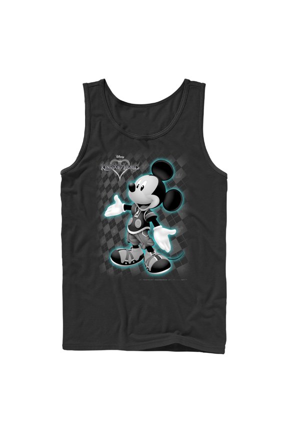 Men's Kingdom Hearts 1 King Mickey Tank Top Black Large