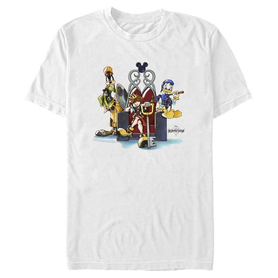 Men's Kingdom Hearts 1 King of Hearts Graphic Tee White Medium