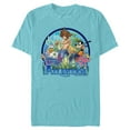 thumbnail image 1 of Men's Kingdom Hearts 1 Mermen Friends From Atlantica  Graphic Tee Tahiti Blue Medium, 1 of 4
