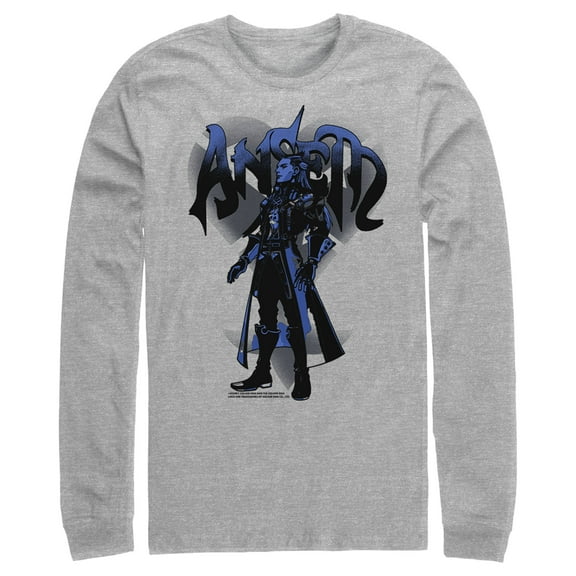 Men's Kingdom Hearts 1 Seeker of Darkness Long Sleeve Shirt Athletic Heather Large