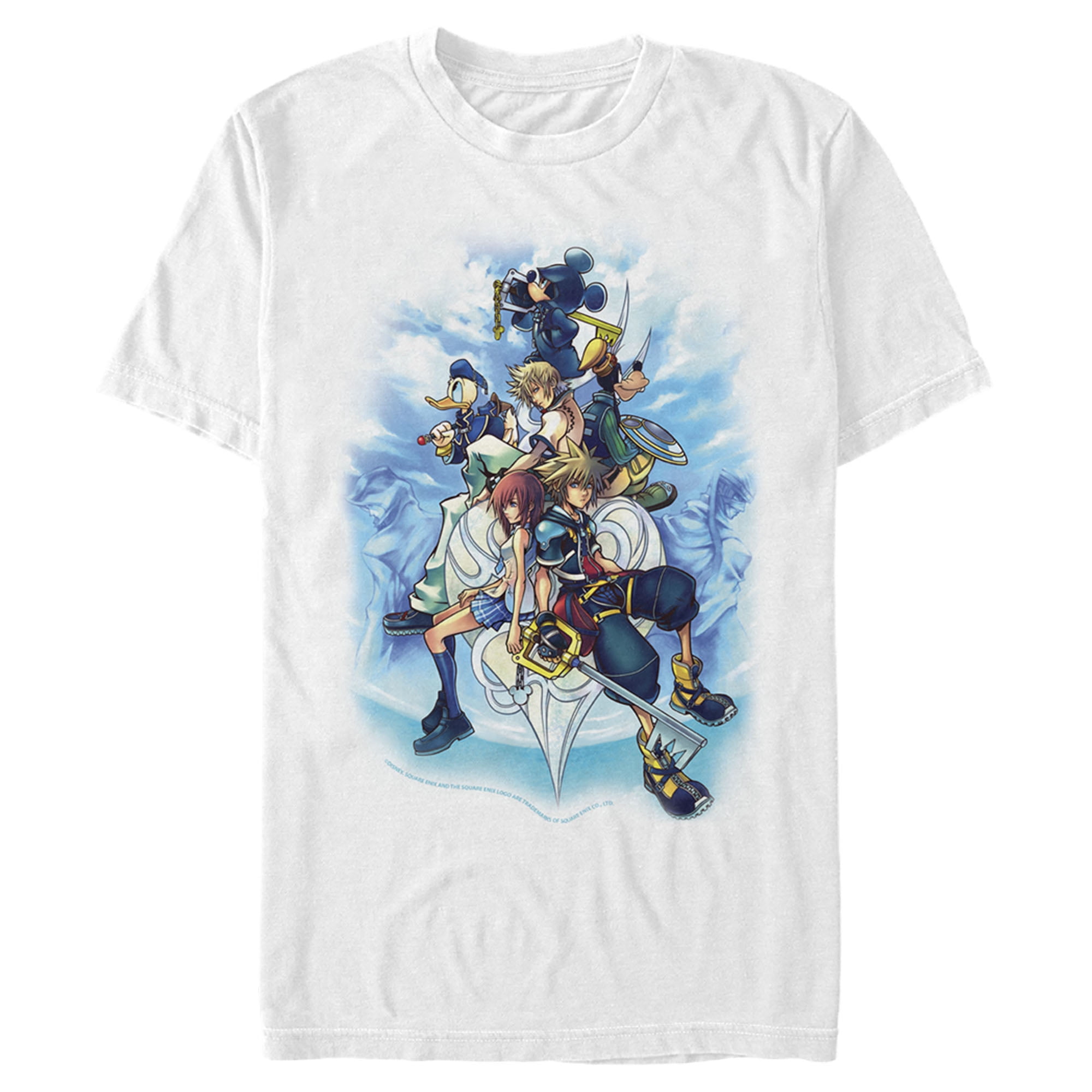 Men's Kingdom Hearts 2 Box Art Graphic Tee Light Blue 2X Large