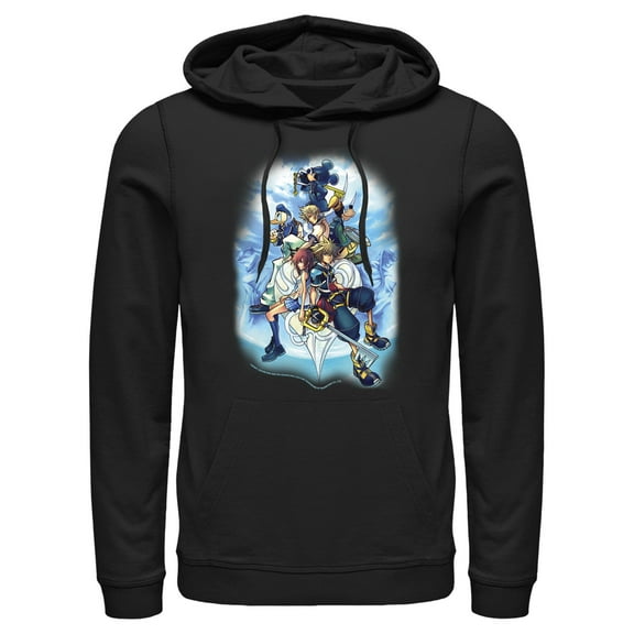 Men's Kingdom Hearts 2 Box Art Pull Over Hoodie Black Medium