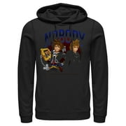 Mens Kingdom Hearts 2 Keyblade Masters Pull Over Hoodie Black Large