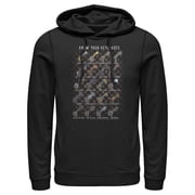 Mens Kingdom Hearts 2 Know your Keyblade Pull Over Hoodie Black Large