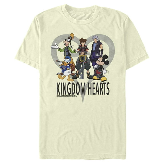 Men's Kingdom Hearts 3 Box Art Graphic Tee Beige Medium