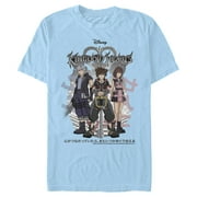 Mens Kingdom Hearts 3 Hero Group Shot Graphic Tee Light Blue Small