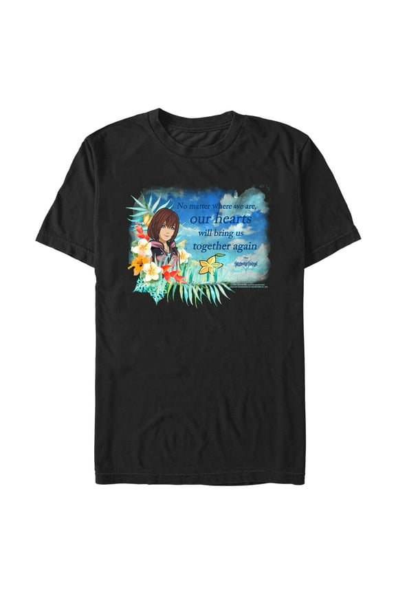 Men's Kingdom Hearts 3 Our Hearts Will Bring Us Together Again Graphic Tee Black Large