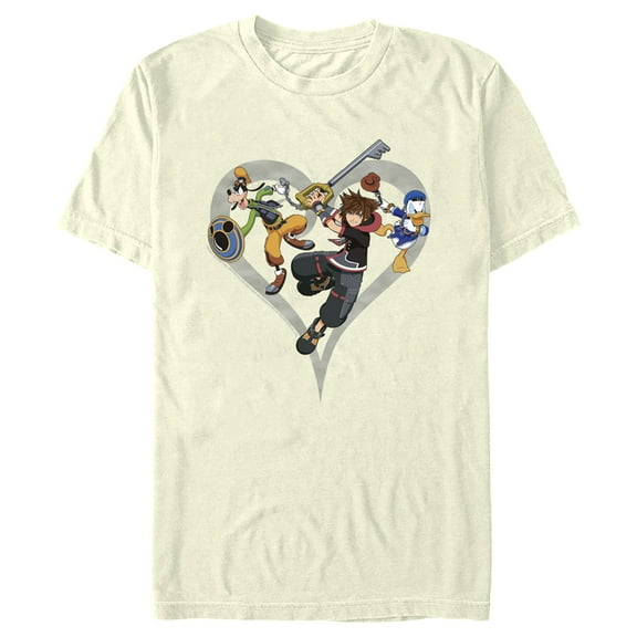 Men's Kingdom Hearts 3 Ready to Fight Graphic Tee Beige X Large