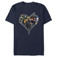 thumbnail image 1 of Men's Kingdom Hearts 3 Ready to Fight  Graphic Tee Navy Blue 2X Large, 1 of 5