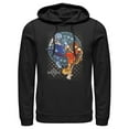 thumbnail image 1 of Men's Kingdom Hearts Chain of Memories Hero Duo Stained Glass  Pull Over Hoodie Black Large, 1 of 4