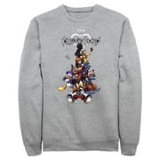 Mens Kingdom Hearts Coded Box Art Sweatshirt Athletic Heather Large