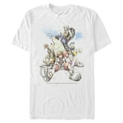 Mens Kingdom Hearts Final Mix Box Art Graphic Tee White Large