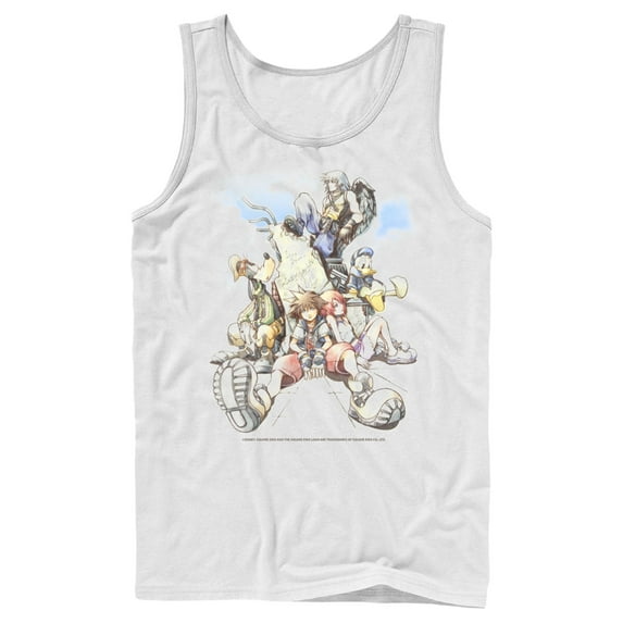 Men's Kingdom Hearts Final Mix Box Art Tank Top White X Large