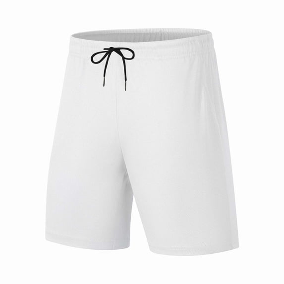 Men's Knee Length Shorts Mesh Beach Shorts Lightweight Quick-Dry Gym Basketball Workout Running Shorts with Pockets