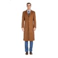 thumbnail image 1 of Men's Knee Length Wool Blend Three Button Long Jacket Overcoat Top Coat, 1 of 4