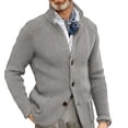 thumbnail image 1 of Men's Knit Cardigan Sweater Button Front Long Sleeve Regular Fit Casual Jacket, 1 of 4
