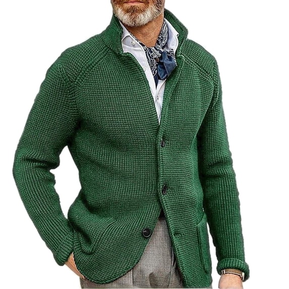 Men's Knit Cardigan Sweater Button Front Long Sleeve Regular Fit Casual Jacket