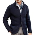 thumbnail image 1 of Men's Knit Cardigan Sweater Button Front Long Sleeve Regular Fit Casual Jacket, 1 of 7