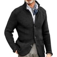 thumbnail image 1 of Men's Knit Cardigan Sweater Button Front Long Sleeve Regular Fit Casual Jacket, 1 of 7