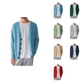 thumbnail image 1 of Men's Knit Cardigan Sweater, V-Neck Button-Up Loose Fit Casual Outerwear, Lightweight Knitted Cardigan for Spring Fall Winter, 1 of 6