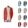 thumbnail image 1 of Men's Knit Cardigan Sweater, V-Neck Button-Up Loose Fit Casual Outerwear, Lightweight Knitted Cardigan for Spring Fall Winter, 1 of 6