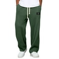 thumbnail image 1 of Men's Knit Casual Trousers Straight Leg Design Comfort Lightweight Breathable Soft Fabric Relaxed Fit Everyday Wear Work Pants for Men Solid Casual Outdoor Pants Straight Type Trousers, 1 of 4