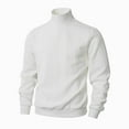 thumbnail image 1 of Men's Knit Casual Turtleneck Sweater Ribbed Slim Fit Long Sleeve Turtle Neck Knitted Pullover Sweater White M, 1 of 3