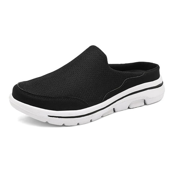 Men's Knit Mule Slippers | Breathable, Non-Slip Soft Sole | Perfect for Outdoor & Home Use