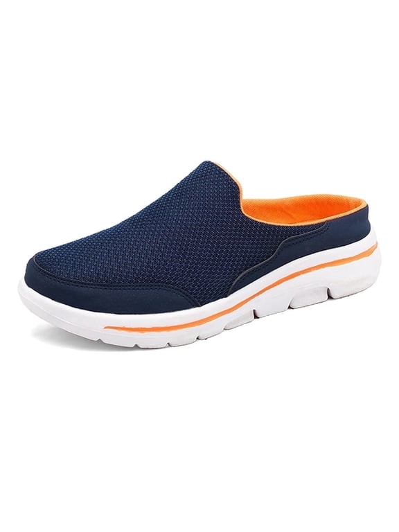Men's Knit Mule Slippers | Breathable, Non-Slip Soft Sole | Perfect for Outdoor & Home Use