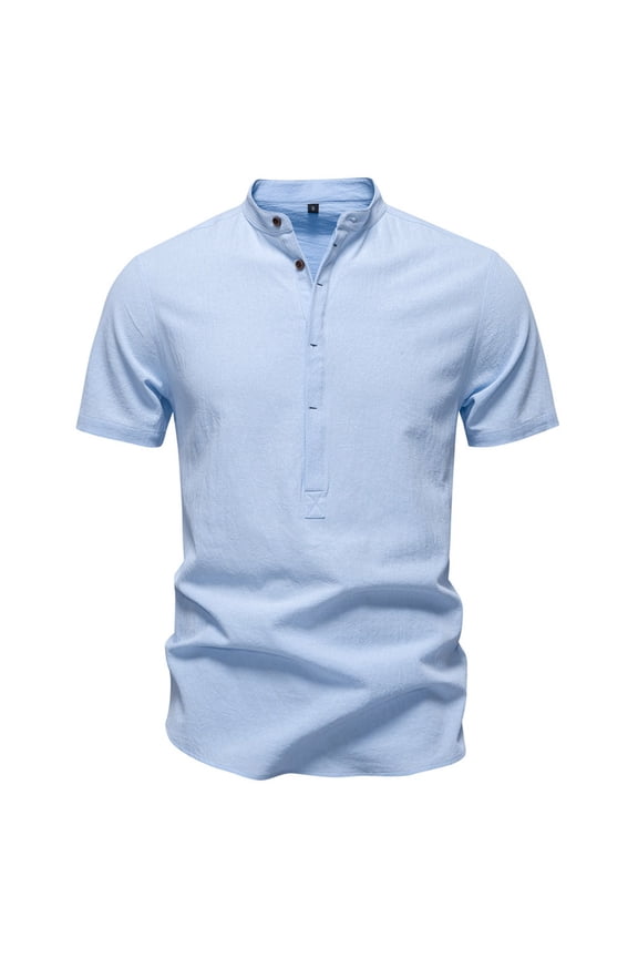 Men's Knit Shirt Short Sleeve Cool Soft Stretchy Golf Collared Tops Hollow Out Textured