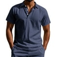 thumbnail image 1 of Men's Knit Shirts Short Sleeve Quarter Zip Shirt, 1 of 9