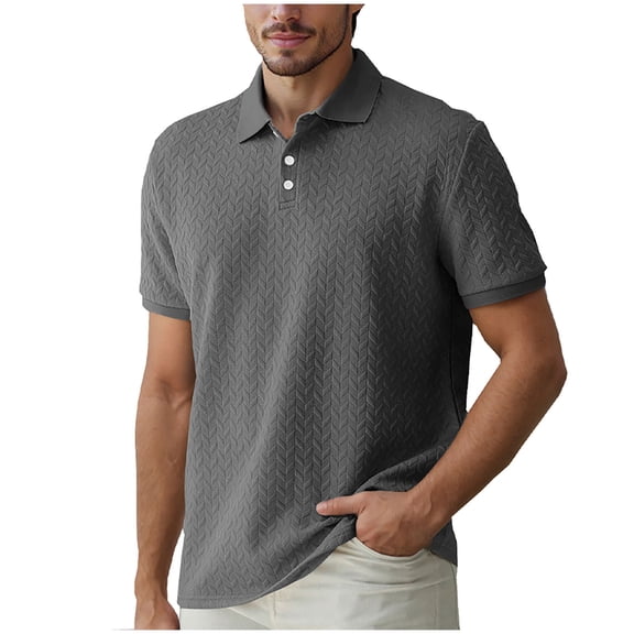 Men's Knit Shirts Short Sleeve Button Down Shirt Casual Summer Beach Shirt