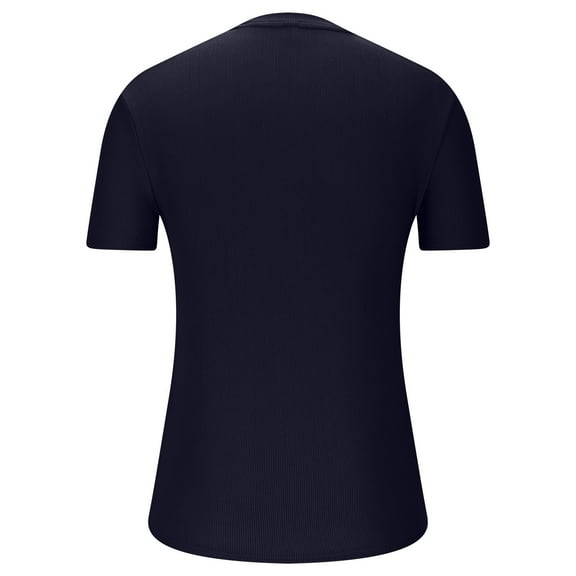 Men's Knit T-Shirts Short Sleeve Casual Ribbed Shirts Lightweight Crewneck Tees Stretchy Undershirts