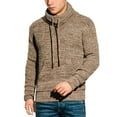 thumbnail image 1 of Men's Knitted Hoodies Pullover Knit Sweater Hooded Casual Long Sleeve Turtleneck Sweaters Loose Fall Winter Henley Hooded Sweatshirts with Pockets, 1 of 6