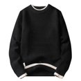 thumbnail image 1 of Men's Knitted Sweater Coat Warm Long Sleeve Round Neck Casual Outdoor Winter Fall Fashion Comfortable Soft Yarn, 1 of 1